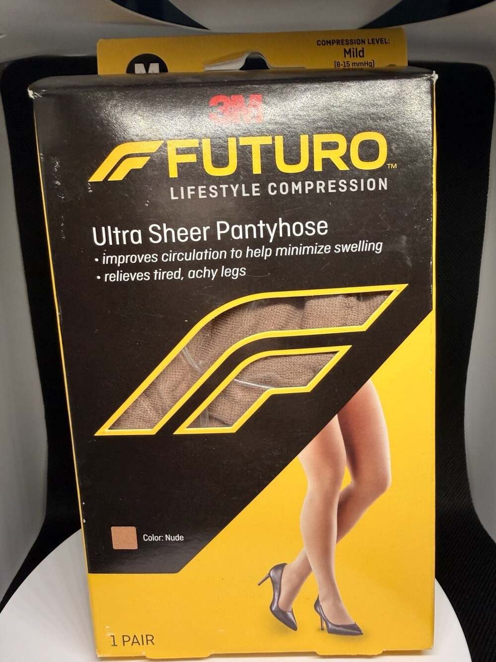 3M Futuro Lifestyle Compression Ultra Sheer Pantyhose Nude Medium Mild Compressi